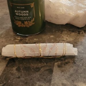 Selenite crystal wand hand wrapped